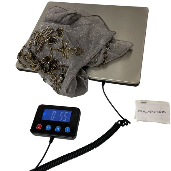 Zara Women Bodysuit Small S Gray Beaded Floral Embellished sheer 7521/200 NWOT - Picture 12 of 12